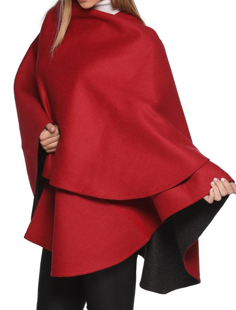 Throw blankets - DOUBLE-SIDED ALPACA CAPE. Luxury and durability. Natural fibers - PUEBLO
