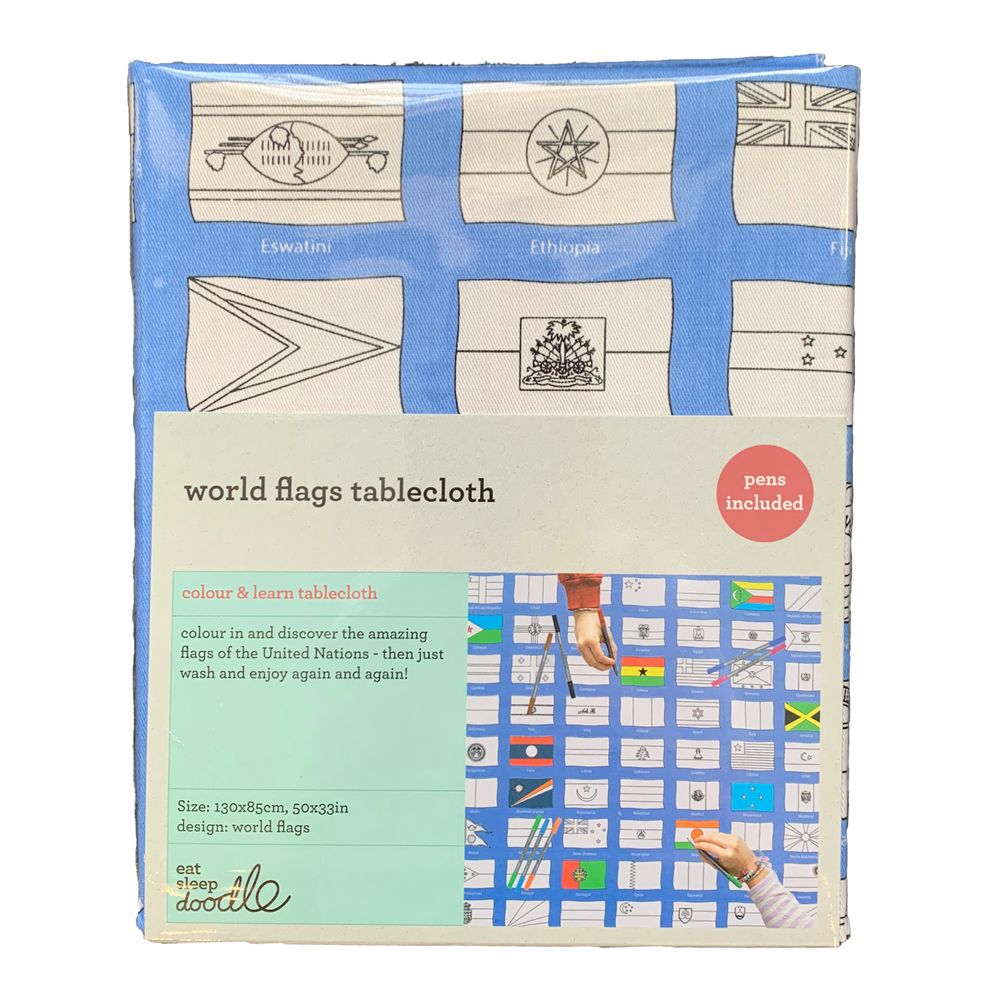 Linge de lit enfant - nappe drapeaux du monde - EATSLEEPDOODLE