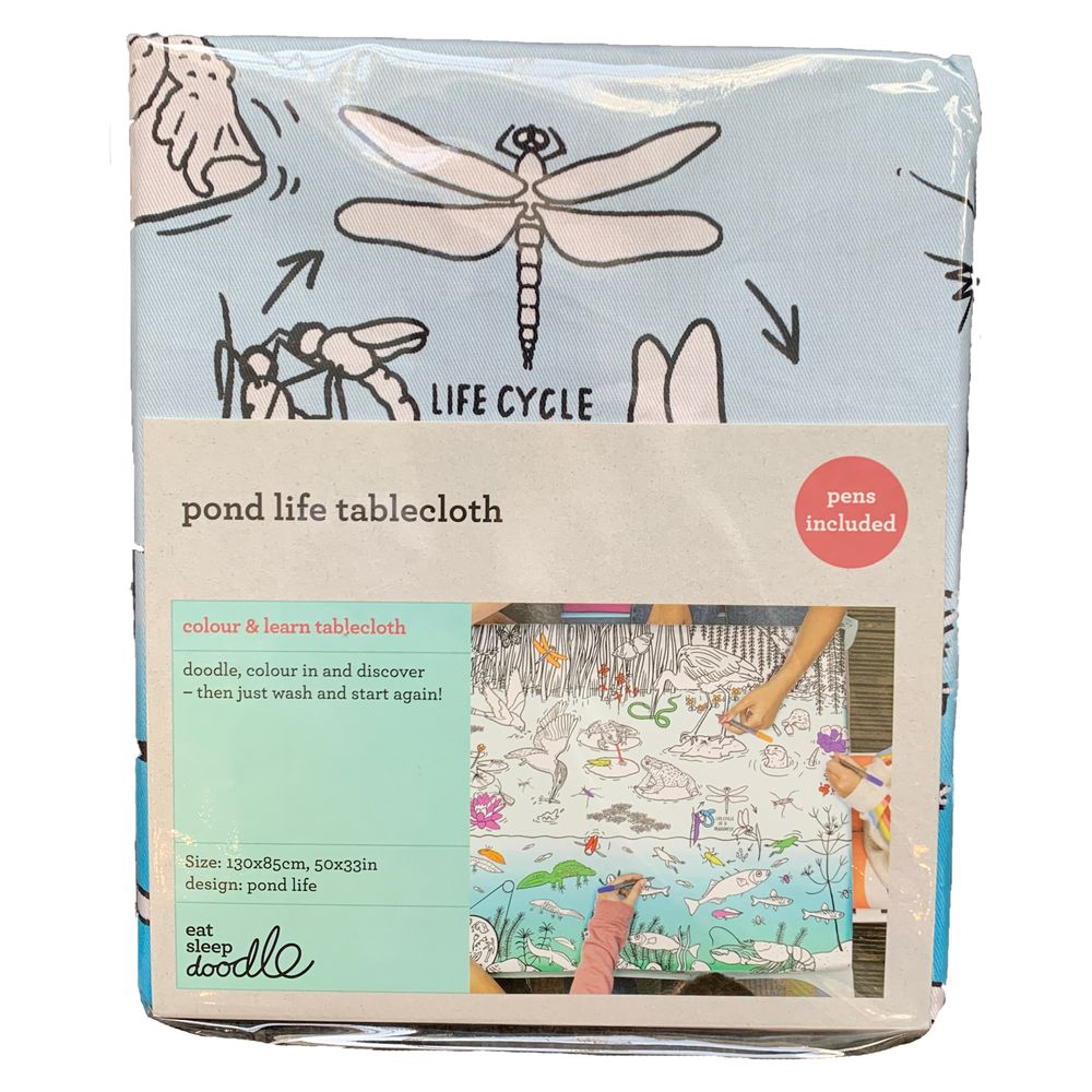 Table cloths - colour & learn pond life tablecloth. - EATSLEEPDOODLE