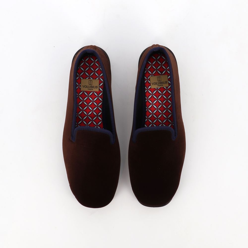 Chaussures - Chaussons velours LEO - VOLUBILIS PARIS