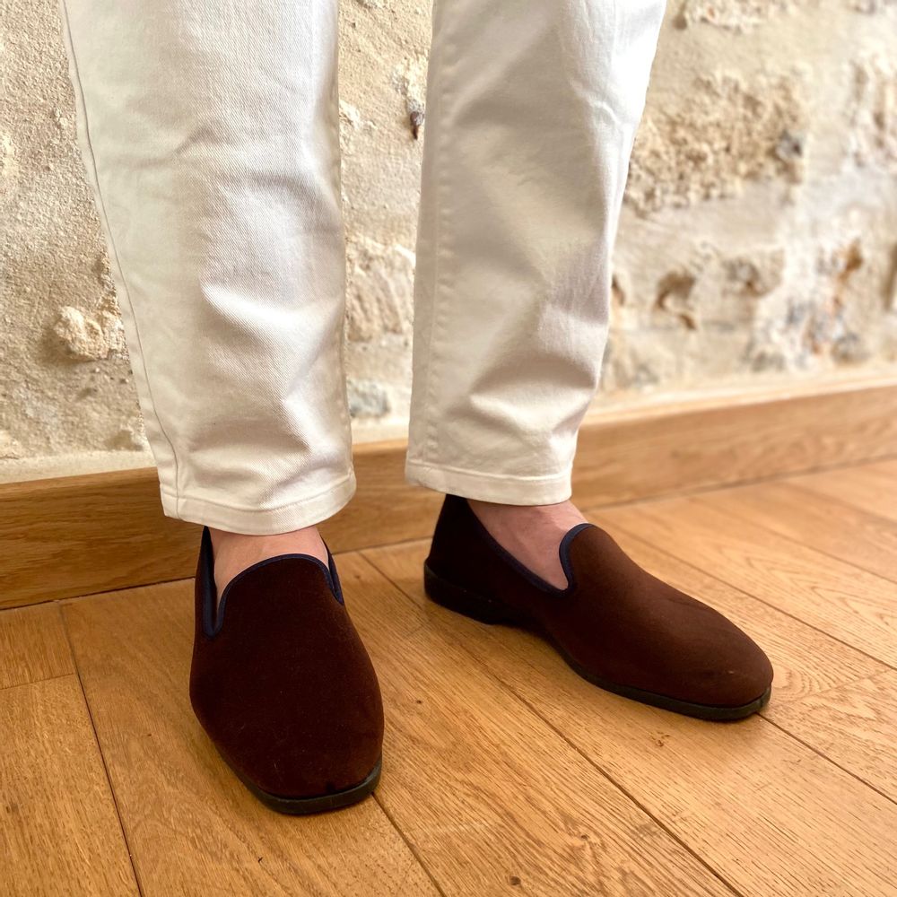 Chaussures - Chaussons velours LEO - VOLUBILIS PARIS