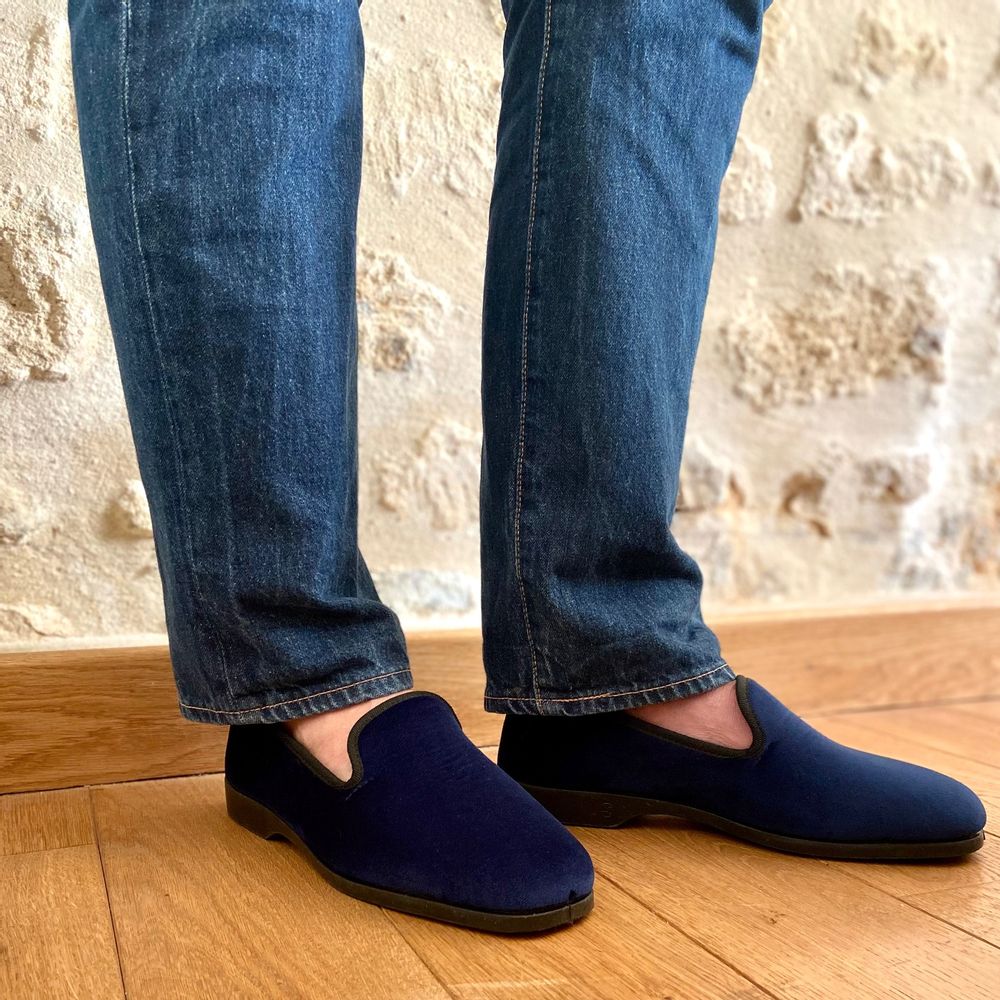 Chaussures - Chaussons velours LEO - VOLUBILIS PARIS