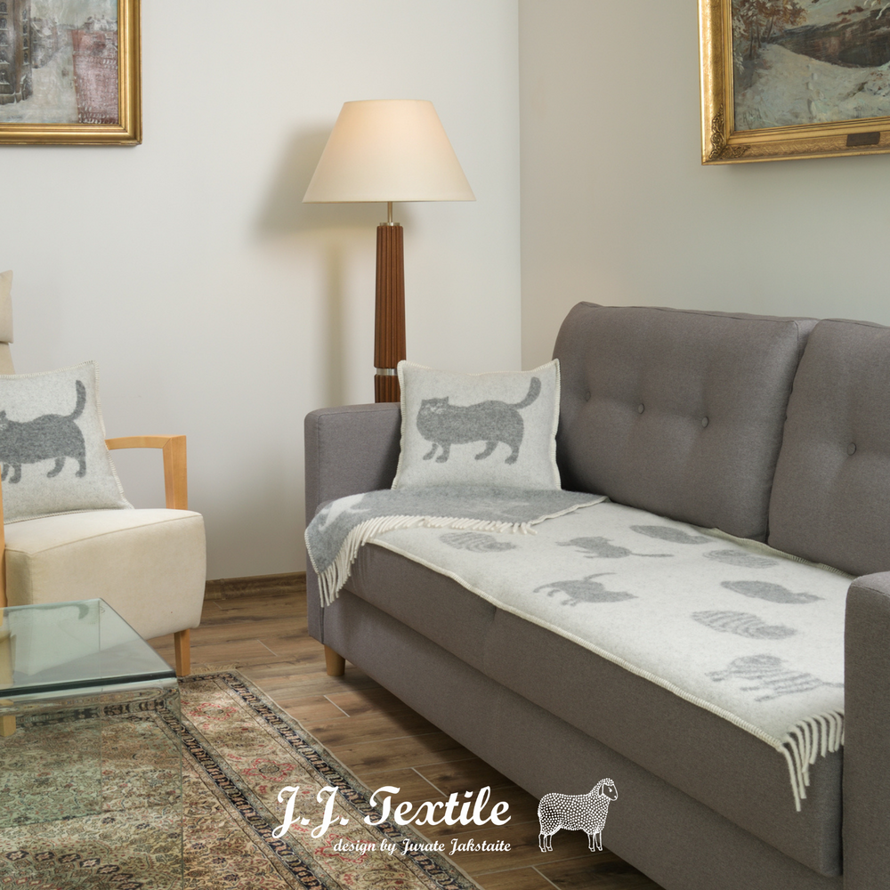 Plaids - Petits plaids en laine - Disponible en différents modèles - 65 x 220 cm - J.J. TEXTILE LTD