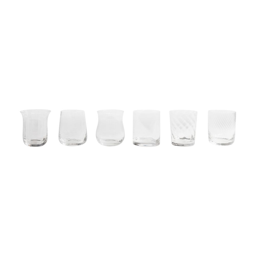 Verres - Set 6 Gobelets - Texture Transparente - BITOSSI HOME