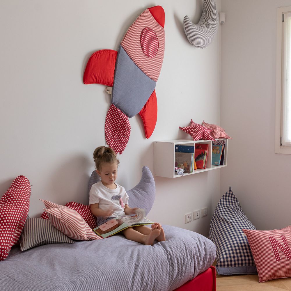 Decorative objects - Pippo the crazy rocket — STOFFAMICO - Textile wall decor - MISCIMU' AMICI DI STOFFA