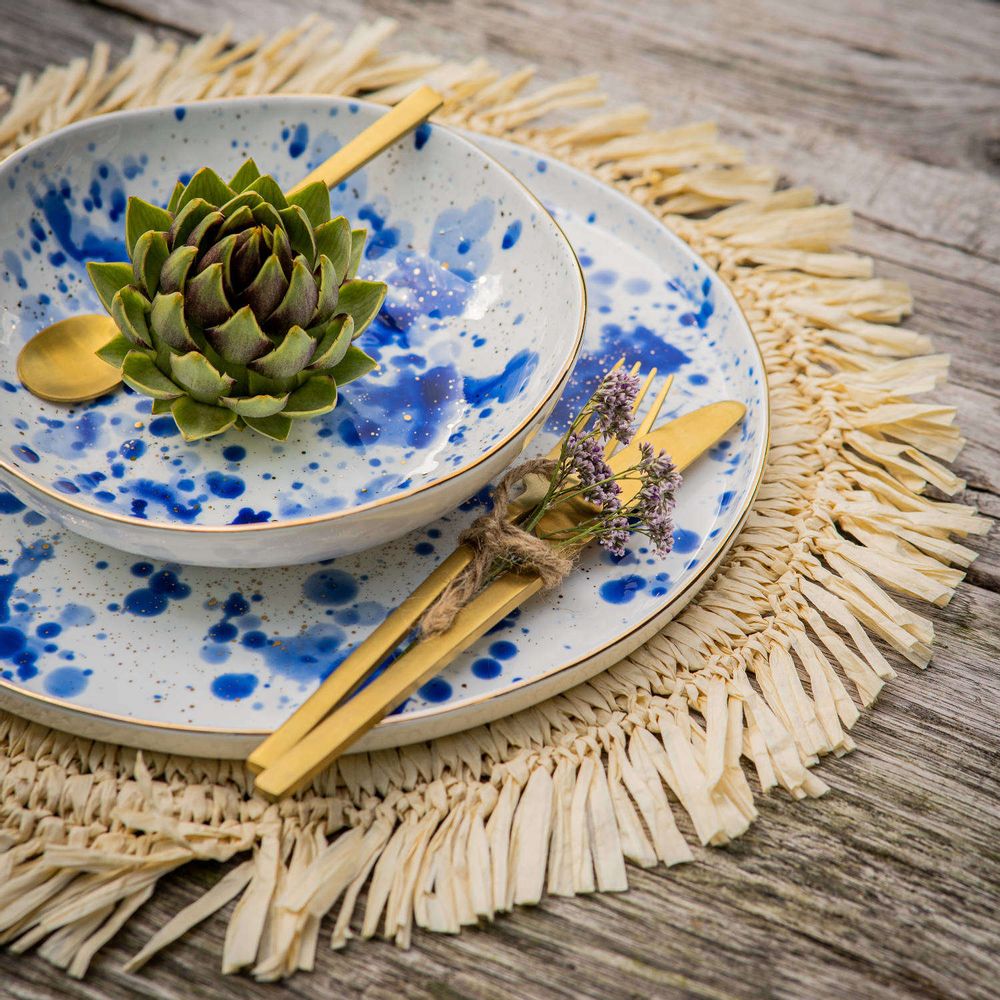 Platter and bowls - Salad plate "Marine Splash" - WERNER VOSS