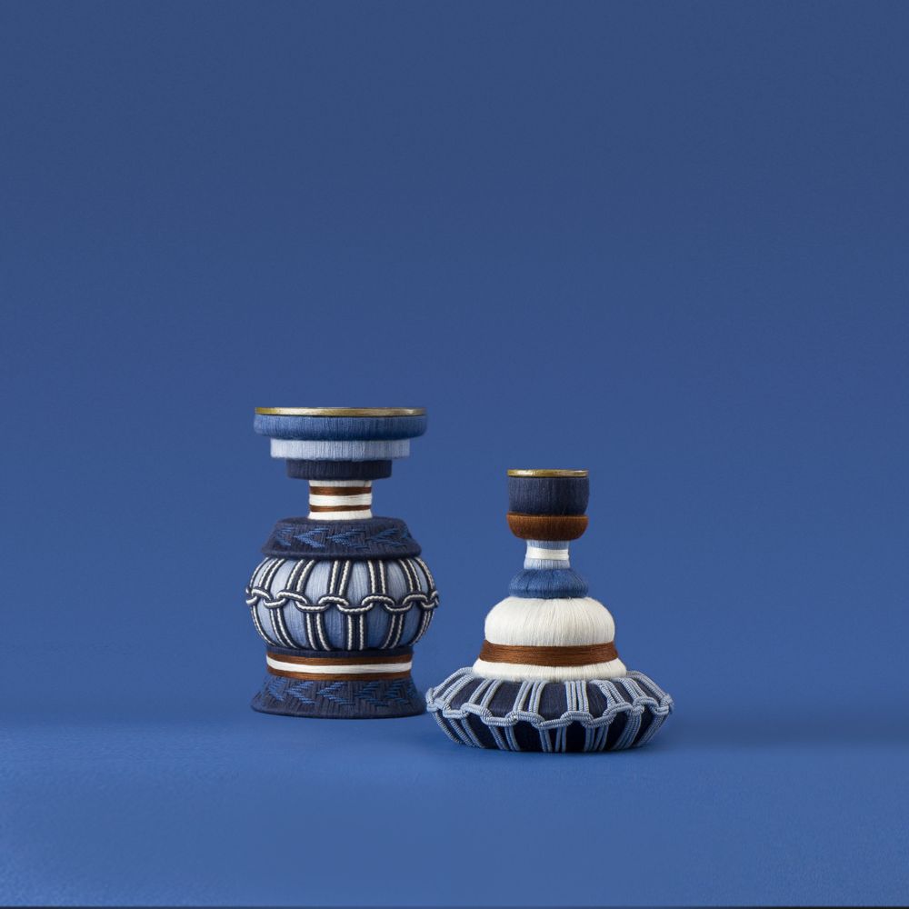 Design objects - Pair Of Candlesticks With Trimmings - Brothers - MIHO UNEXPECTED THINGS
