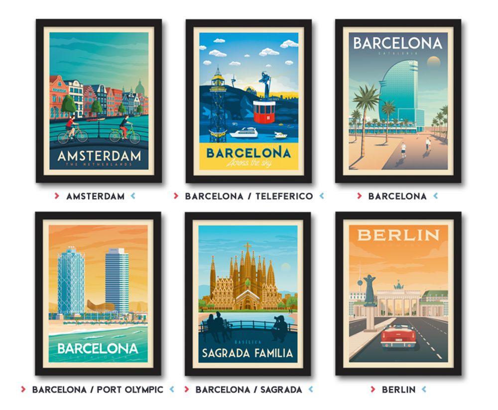 Poster - VINTAGE TRAVEL POSTER NANTES FRANCE | CITY ILLUSTRATION NANTES - LA TOUR LU PRINT - OLAHOOP TRAVEL POSTERS