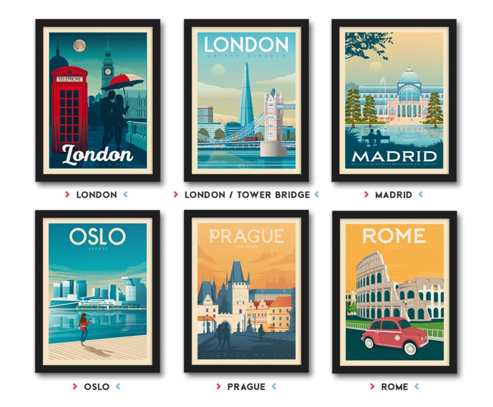 Poster - VINTAGE TRAVEL POSTER NANTES FRANCE | CITY ILLUSTRATION NANTES - LA TOUR LU PRINT - OLAHOOP TRAVEL POSTERS