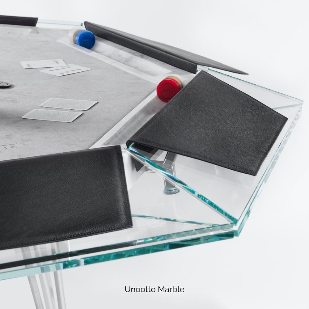 Objets design - Table de poker en marbre Unootto - IMPATIA