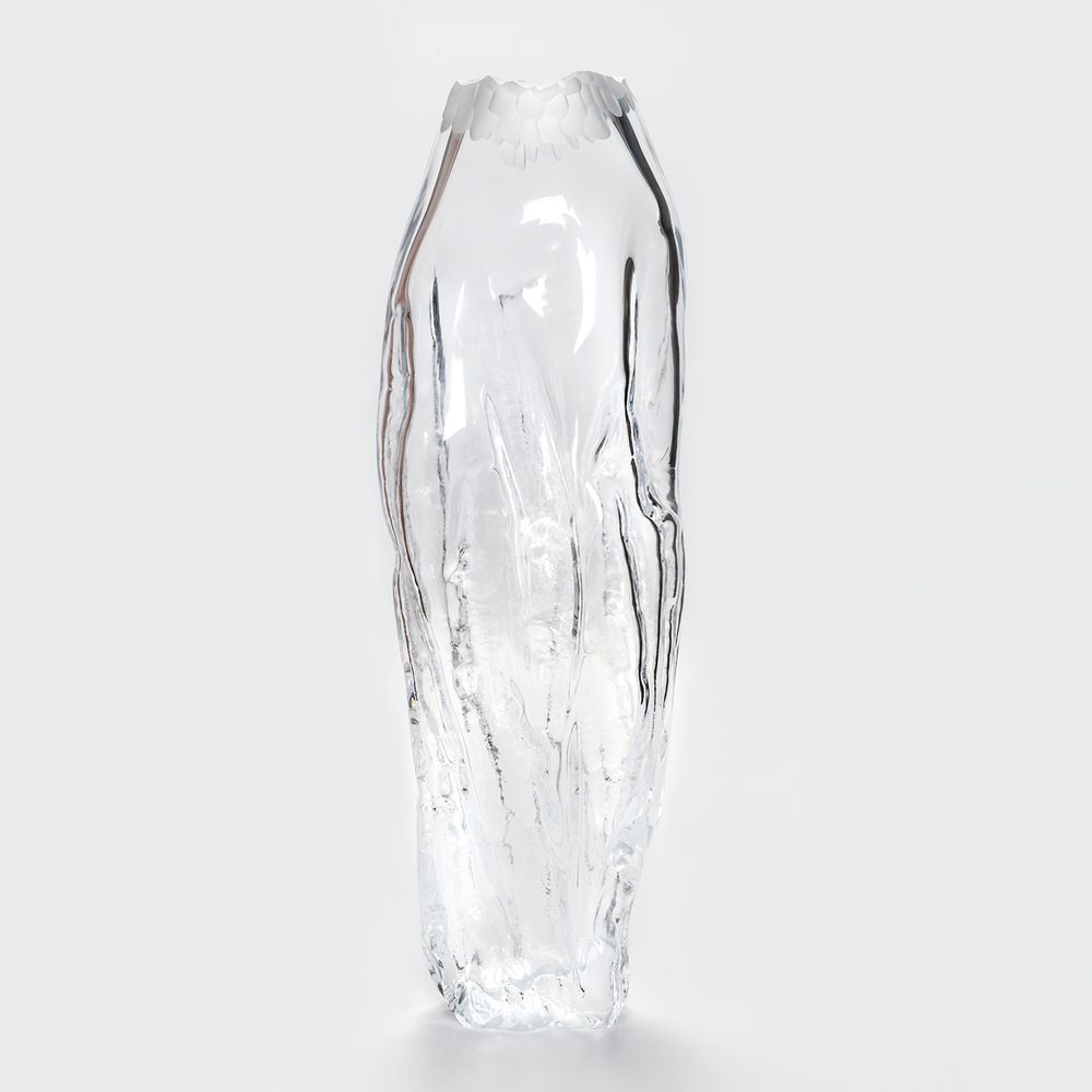 Design objects - Structured by Nature vase, large size, clear - DAVID VALNER STUDIO