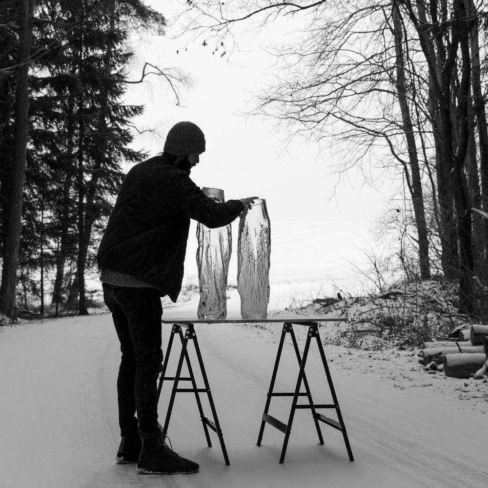 Design objects - Structured by Nature vase, large size, clear - DAVID VALNER STUDIO