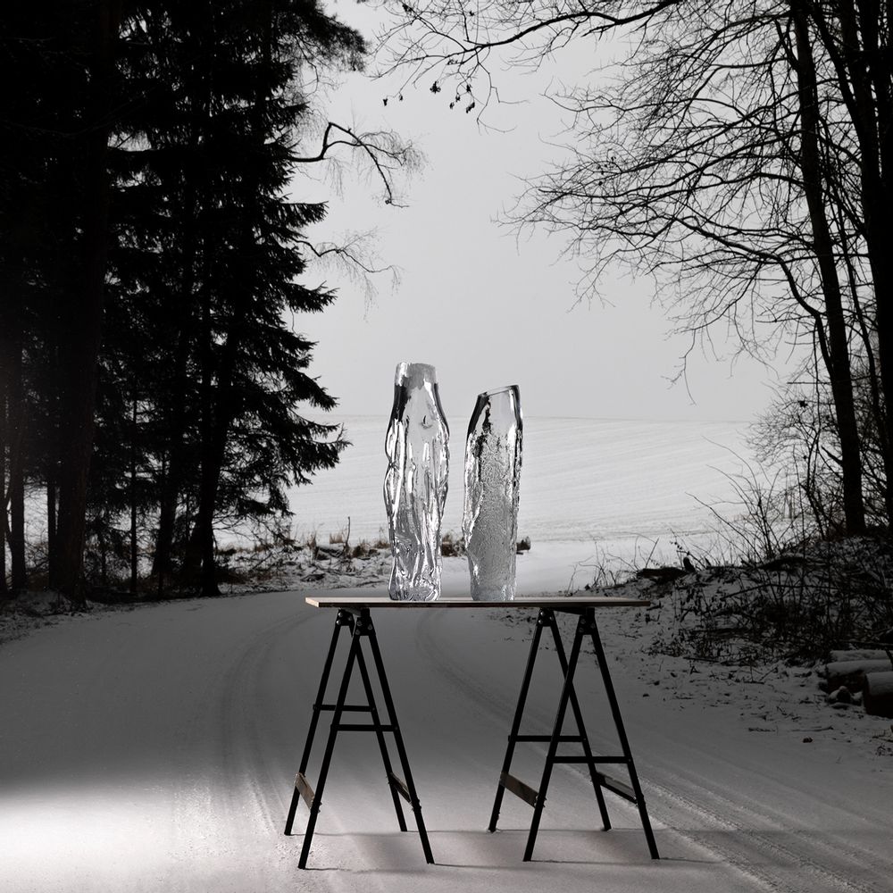 Design objects - Structured by Nature vase, large size, clear - DAVID VALNER STUDIO