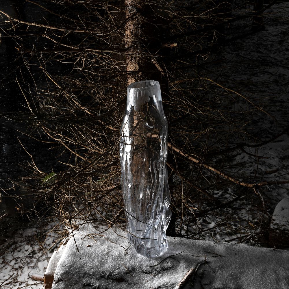 Design objects - Structured by Nature vase, large size, clear - DAVID VALNER STUDIO