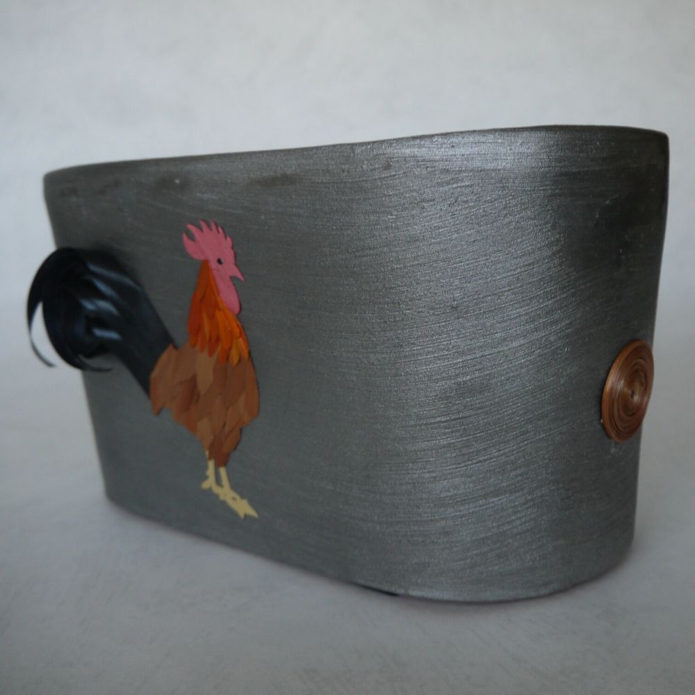Decorative objects - Rooster Pattern Planter - L'ATELIER DES CREATEURS
