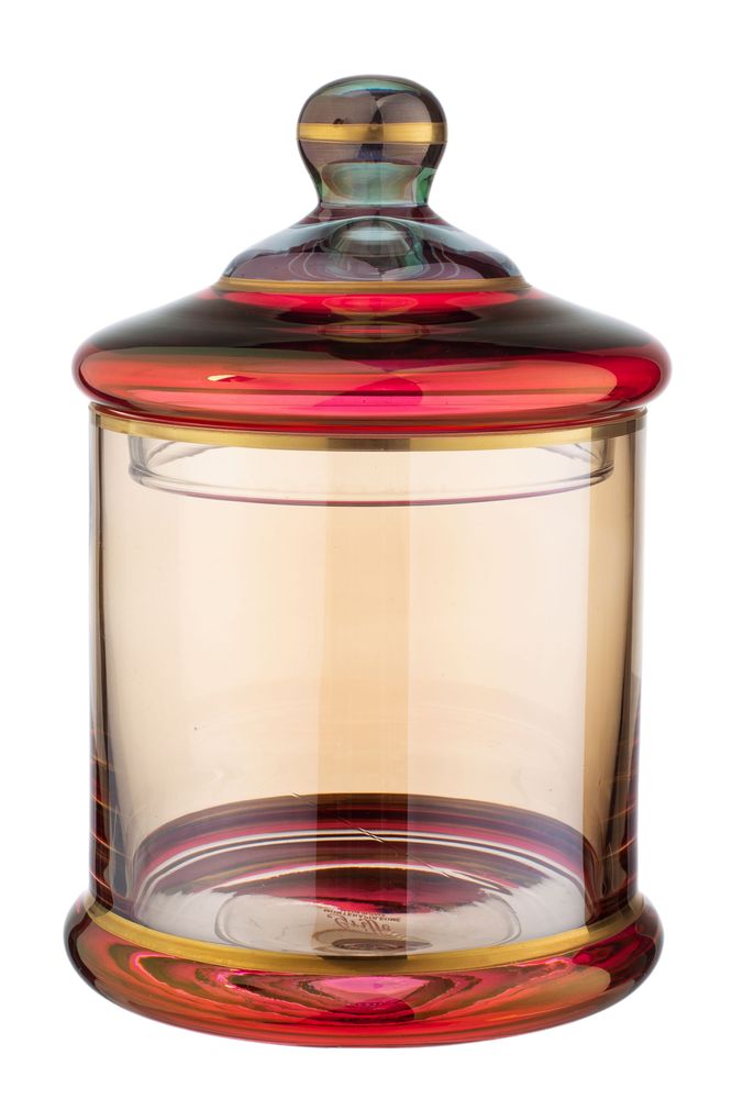 Verre d'art - Arlecchino boites sur pied - GRIFFE MONTENAPOLEONE MILANO