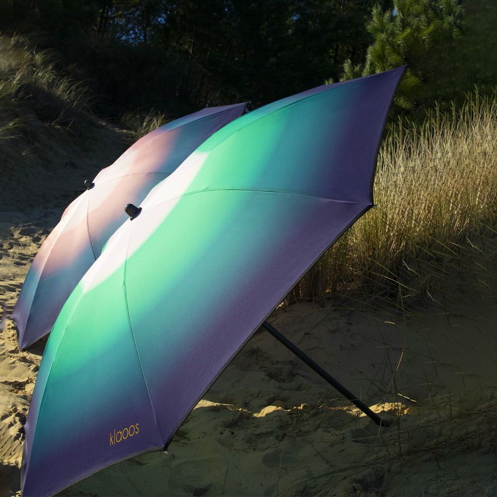 Objets design - Parasol de plage - Psyché bleu lagon - Klaoos - KLAOOS