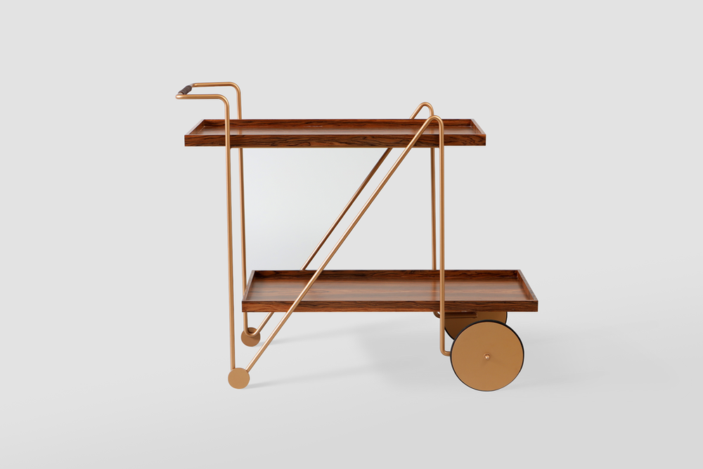 Chariots - "JORGE" CHARIOT BAR / BUFFET À BOISSONS - ALESSANDRA DELGADO DESIGN