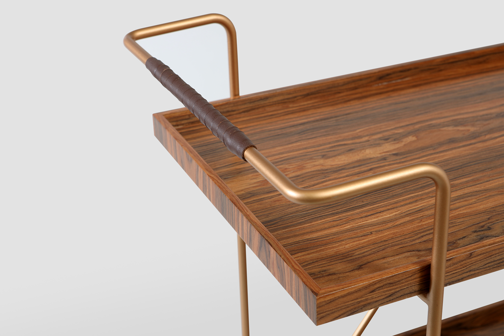 Chariots - "JORGE" CHARIOT BAR / BUFFET À BOISSONS - ALESSANDRA DELGADO DESIGN