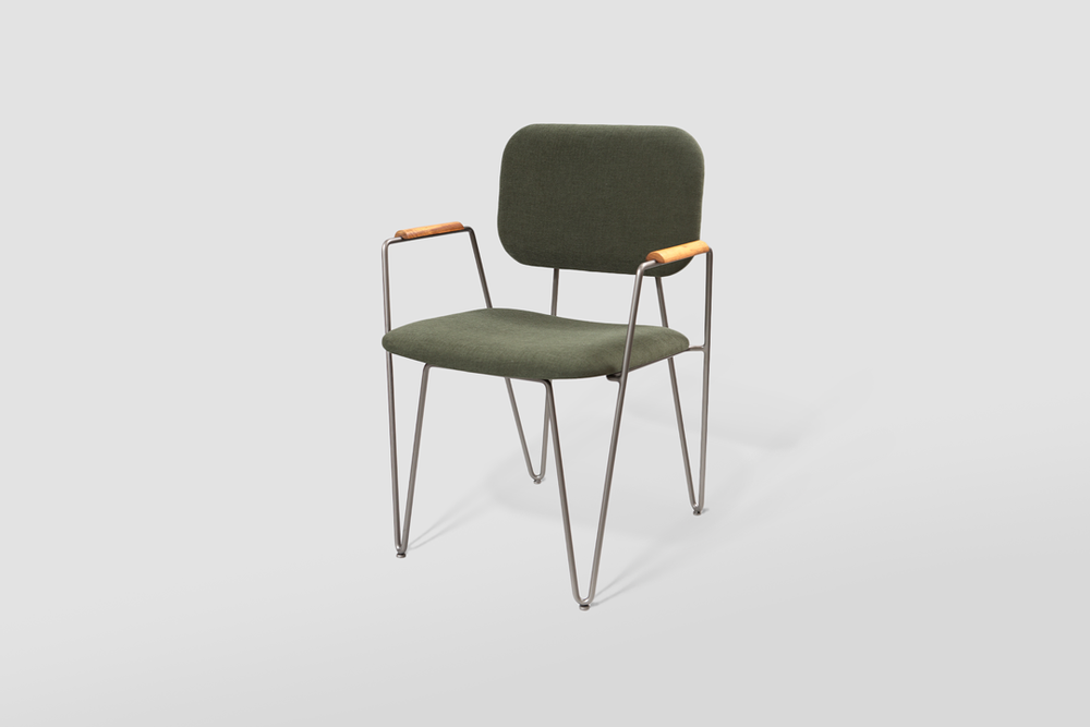 Chairs - "BRUNA" CHAIR WITH ARMS WITH FLEXIBLE BACKREST - ALESSANDRA DELGADO DESIGN