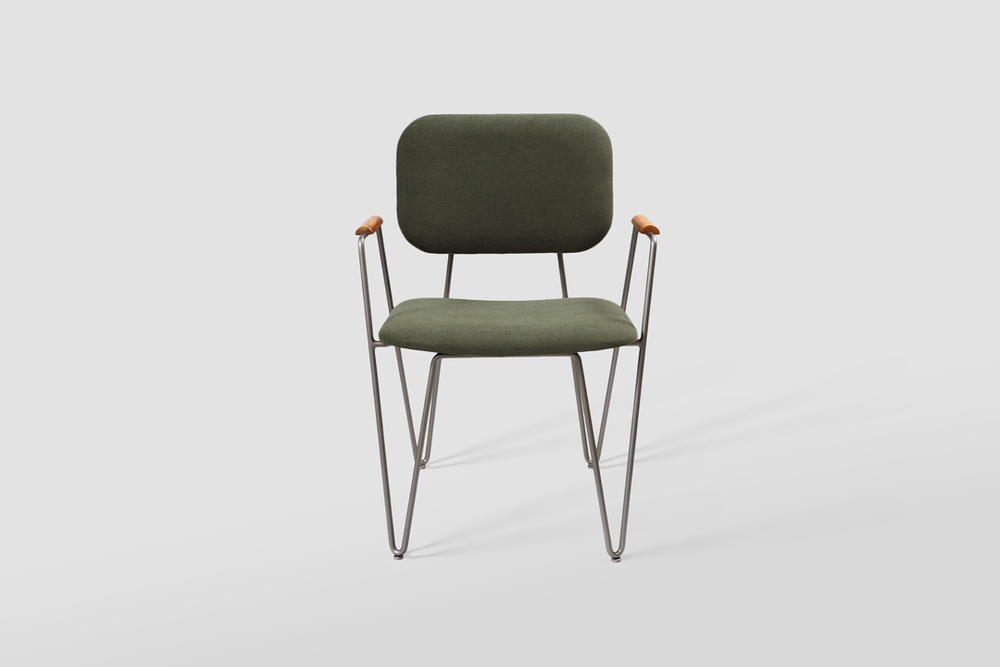 Chairs - "BRUNA" CHAIR WITH ARMS WITH FLEXIBLE BACKREST - ALESSANDRA DELGADO DESIGN