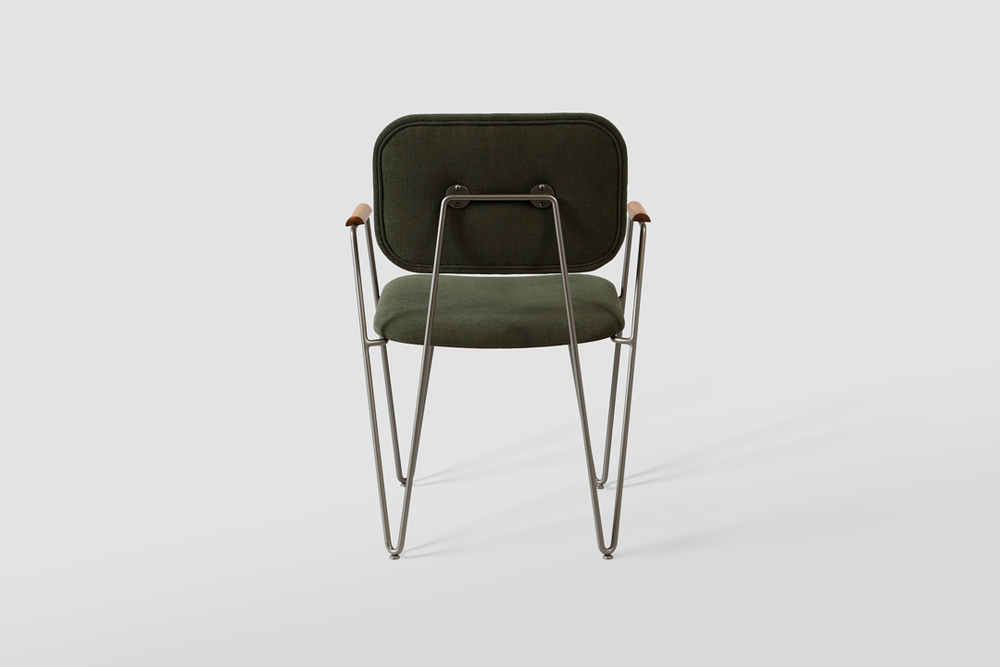 Chairs - "BRUNA" CHAIR WITH ARMS WITH FLEXIBLE BACKREST - ALESSANDRA DELGADO DESIGN