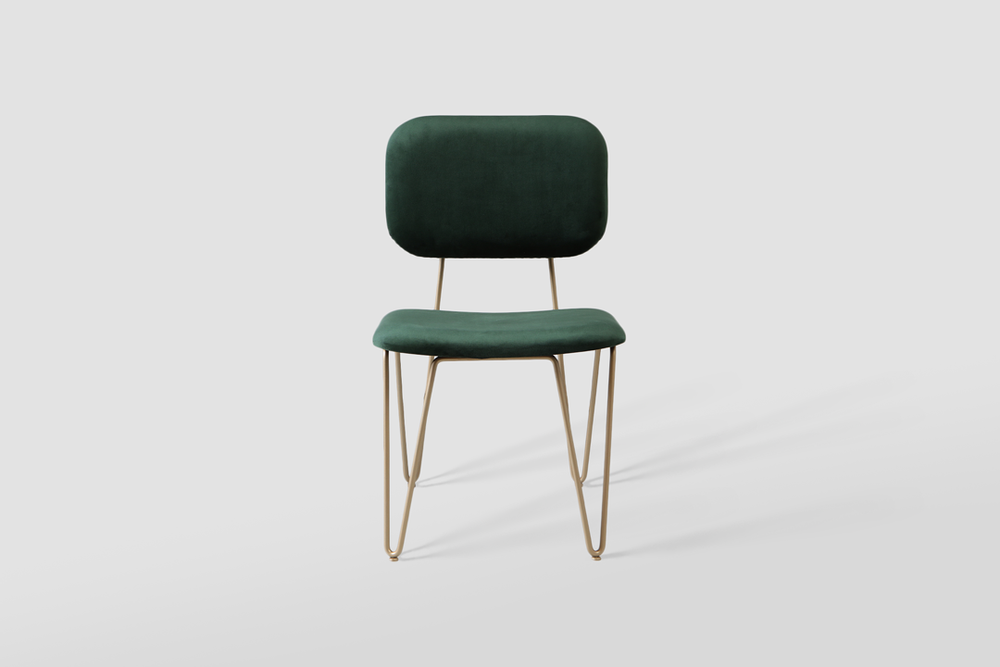 Chaises - "BRUNA" CHAISE MINIMALISTE AVEC DOSSIER FLEXIBLE - ALESSANDRA DELGADO DESIGN