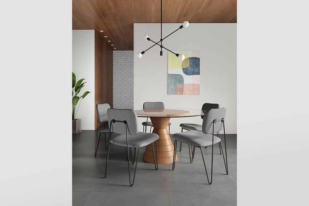Chaises - "BRUNA" CHAISE MINIMALISTE AVEC DOSSIER FLEXIBLE - ALESSANDRA DELGADO DESIGN