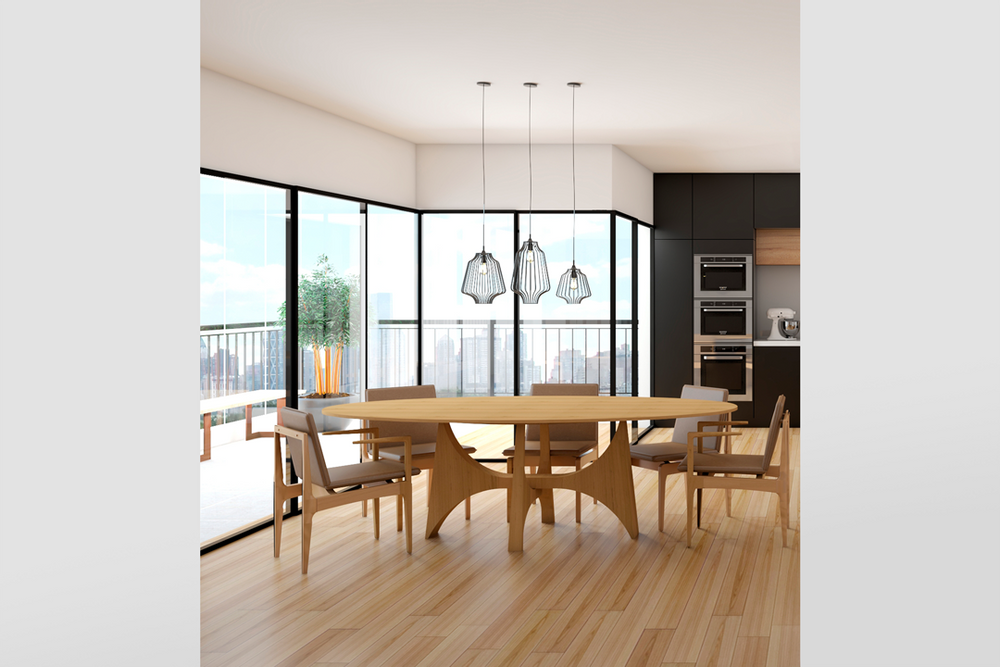 Chairs - "OSCAR" MINIMALIST CHAIR WITH SOLID WOOD ARMRESTS - ALESSANDRA DELGADO DESIGN