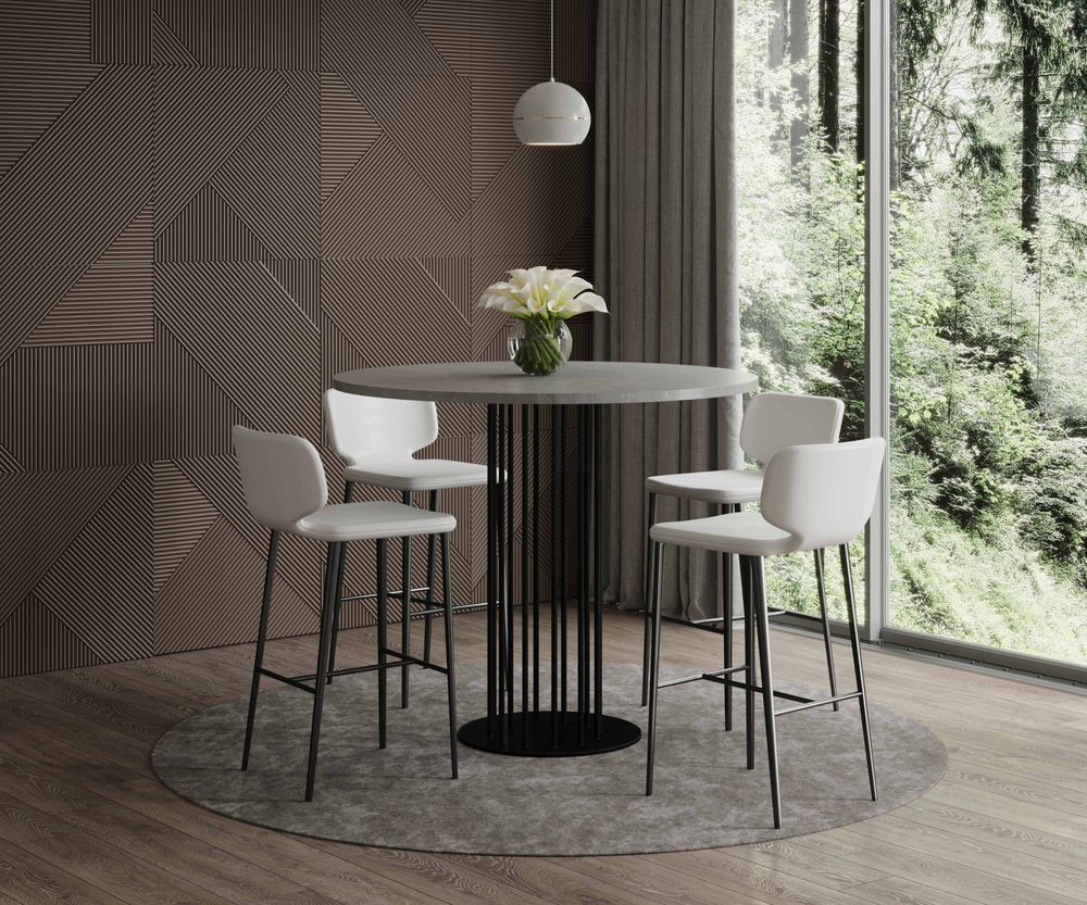 Other tables - Tabula Laborare and Circulus - Standing and dining table round with concrete top and steel frame - CO33 EXKLUSIVE BETONMÖBEL