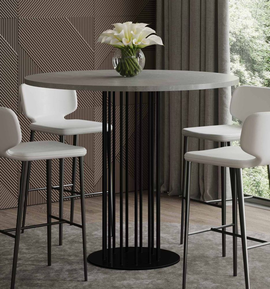 Other tables - Tabula Laborare and Circulus - Standing and dining table round with concrete top and steel frame - CO33 EXKLUSIVE BETONMÖBEL