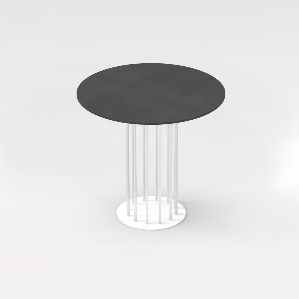Other tables - Tabula Laborare and Circulus - Standing and dining table round with concrete top and steel frame - CO33 EXKLUSIVE BETONMÖBEL