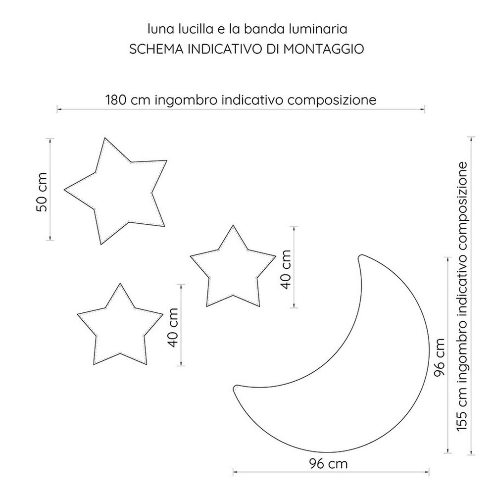 Other wall decoration - Luna Lucilla e la Banda Luminaria – STOFFAMICO - Textile Wall decoration - MISCIMU' AMICI DI STOFFA