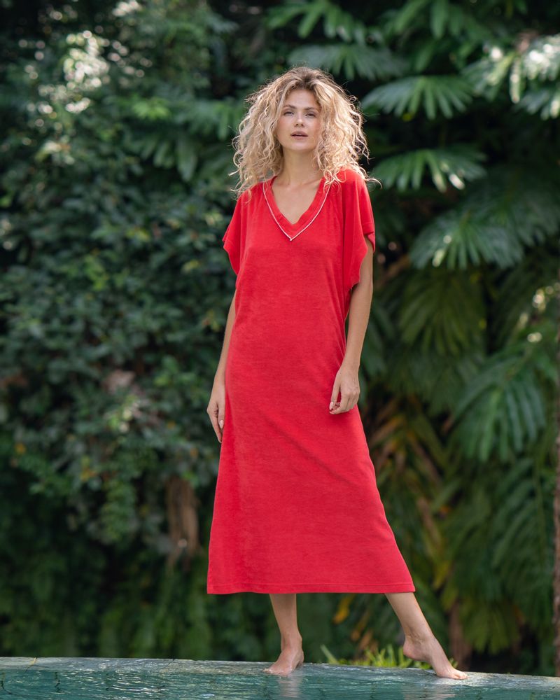 Prêt-à-porter - Robe caftan douillette en éponge - MON ANGE LOUISE