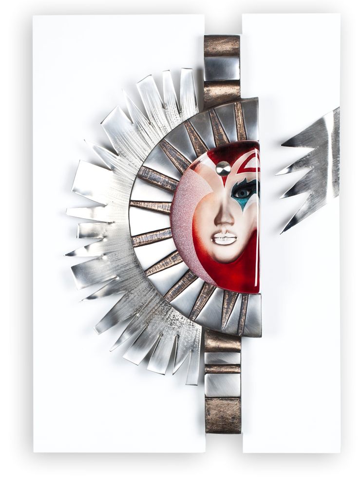 Other wall decoration - MEDEA sculpture in crystal and polished steel - CRISTALLERIE MÅLERÅS - PAR ACE CONSEILS & TRADING FRANCE