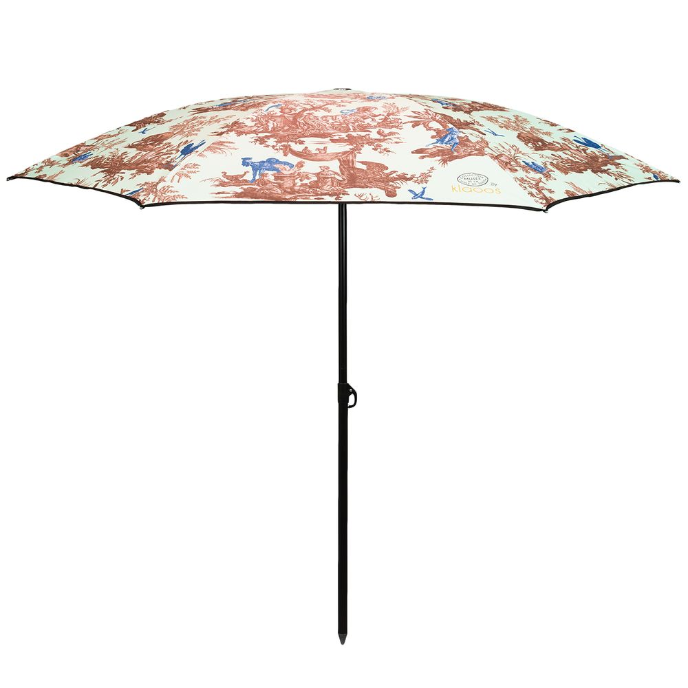 Design objects - Terrace Parasol - Toile de Jouy by Klaoos Sea Green - Klaoos - - KLAOOS