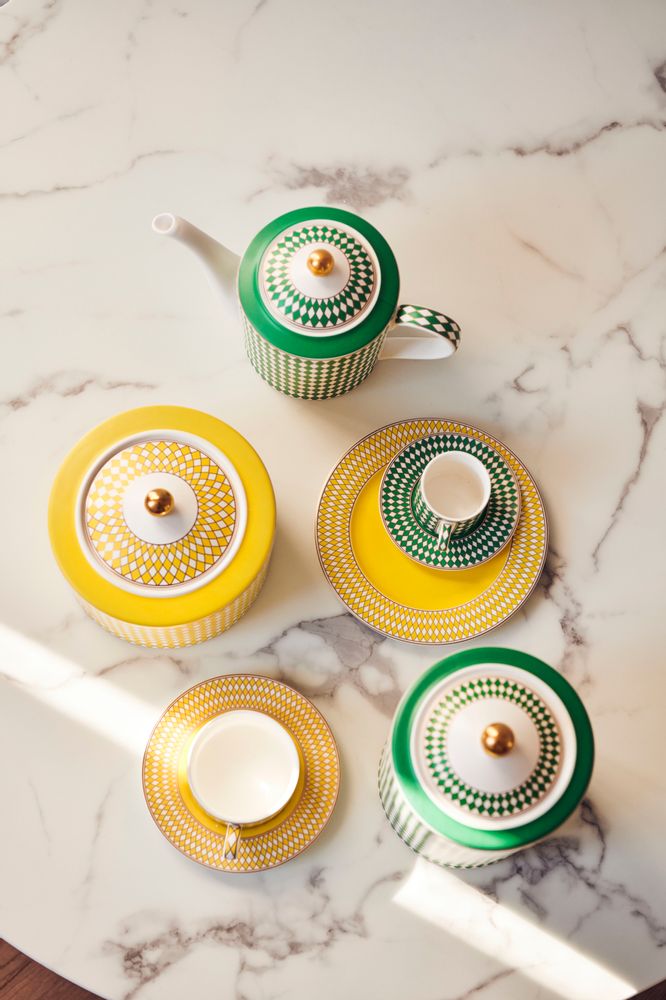 Accessoires thé et café - Ensemble de tasses à thé Chess 4 - POLSPOTTEN