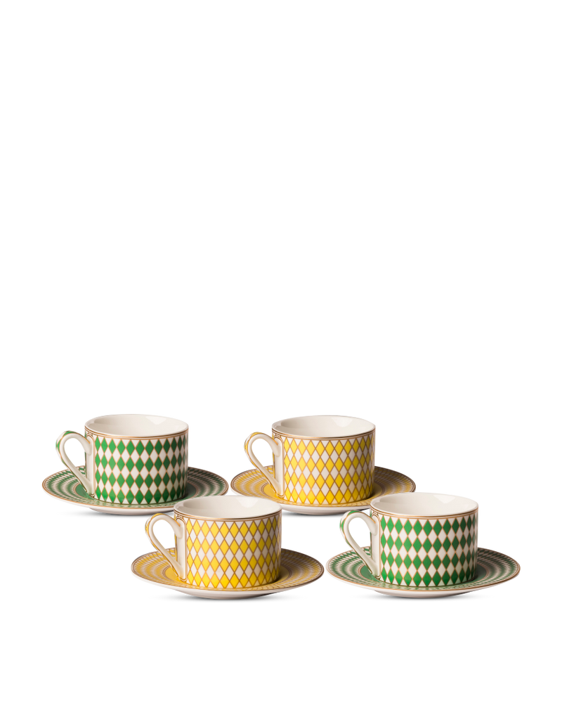 Accessoires thé et café - Ensemble de tasses à thé Chess 4 - POLSPOTTEN