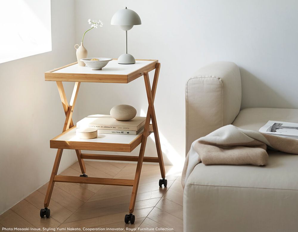 Meubles de cuisines - TAITTO - Chariot pliable en bambou - METROCS