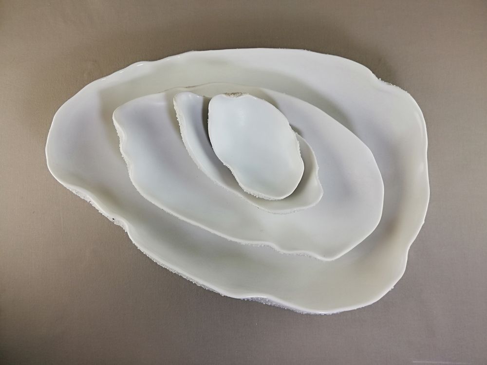 Assiettes de réception - HUÎTRE BLANCHE - MALIFANCE