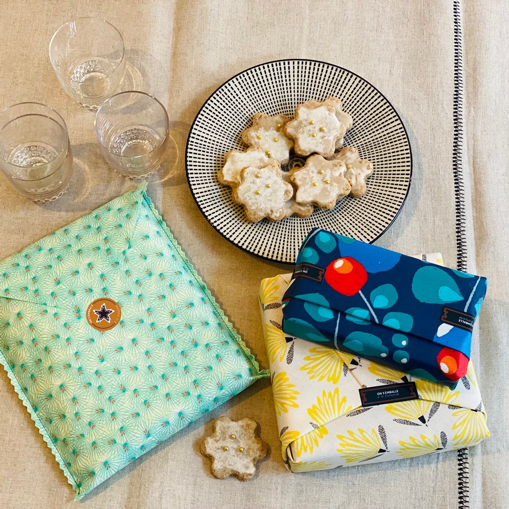 Other Christmas decorations - Gift wrap - Reusable Gift square - Small - ON S'EMBALLE À LA FRANÇAISE