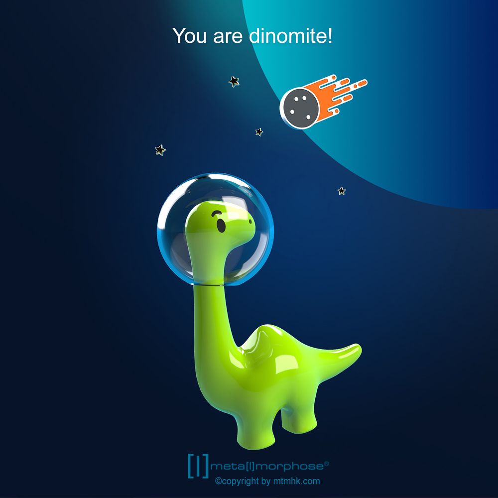 Gifts - Dino & Comet Pin - METALMORPHOSE