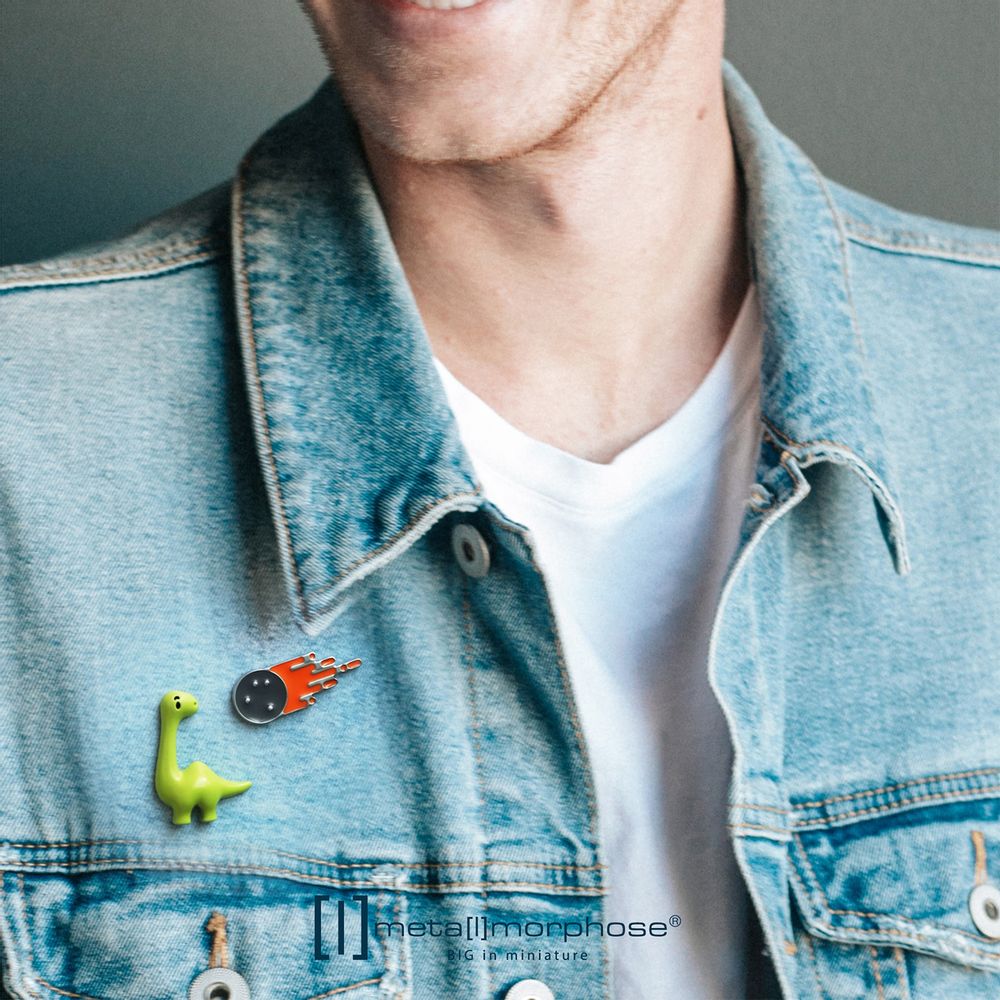 Gifts - Dino & Comet Pin - METALMORPHOSE