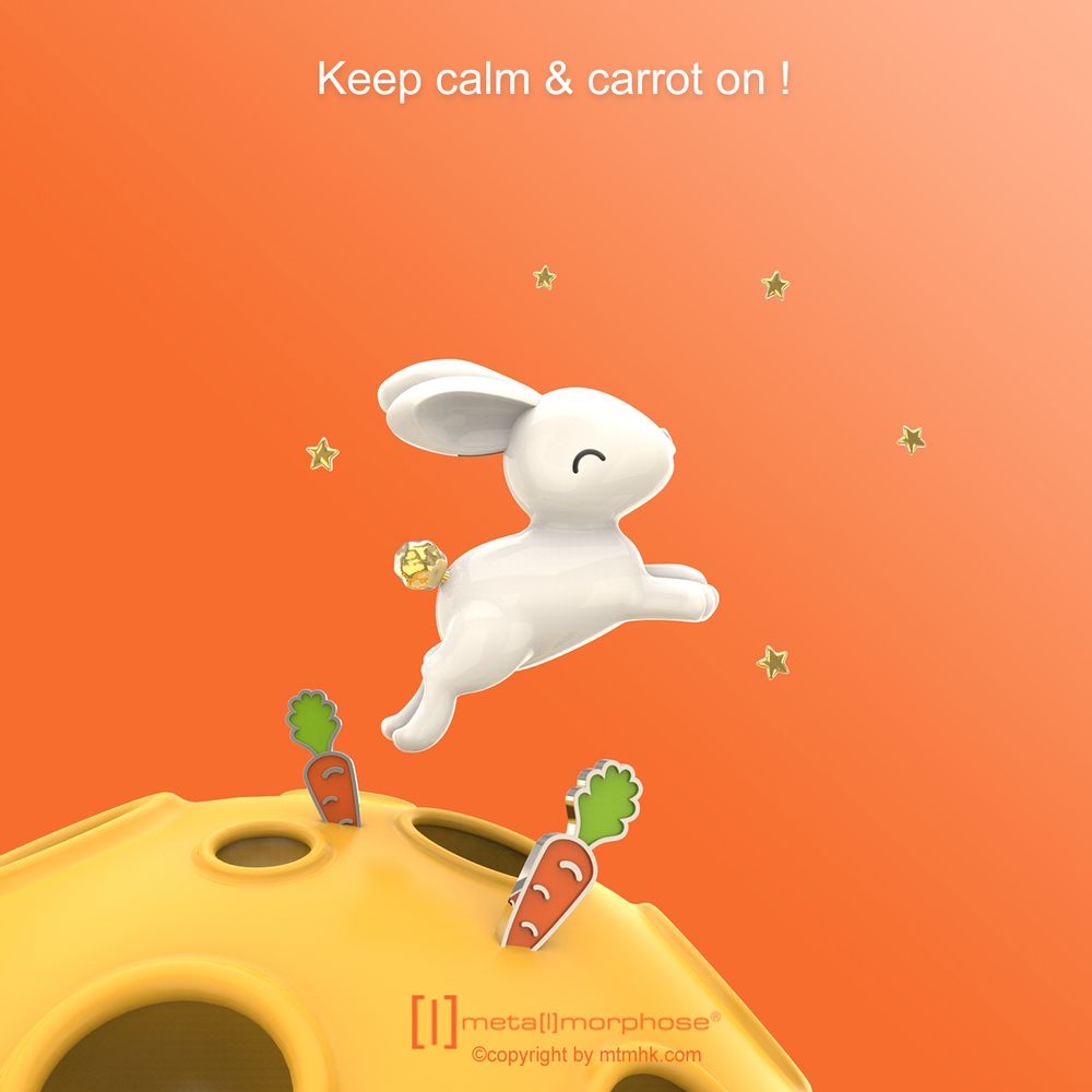 Cadeaux - lapin et carotte Pin - METALMORPHOSE