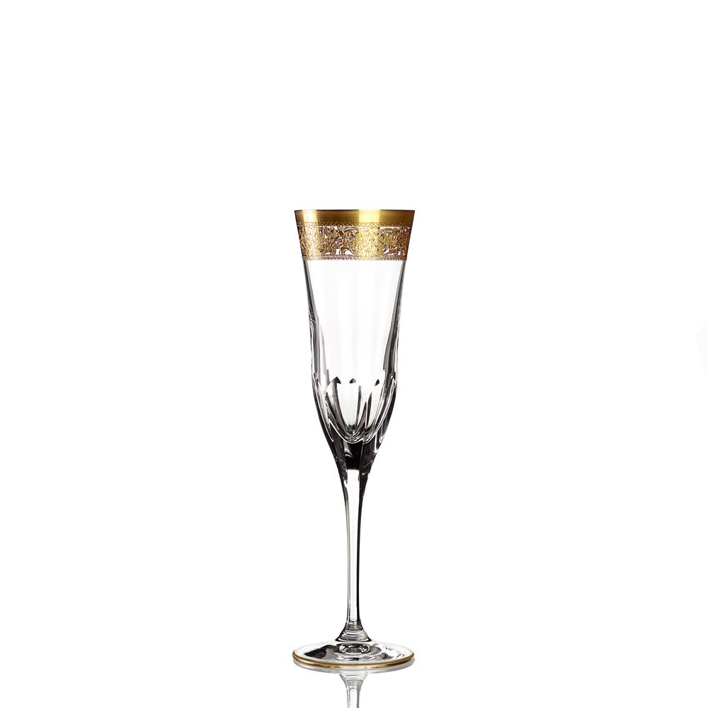Crystal ware - GIULIA GOLD 421 tableware: stemware, tumblers, martini, jugs, decanter - MARIO CIONI & C
