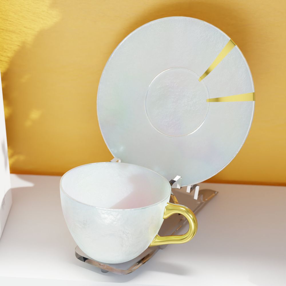 Artistic hardware - Plexiglas saucer and cup display - LA BULLE
