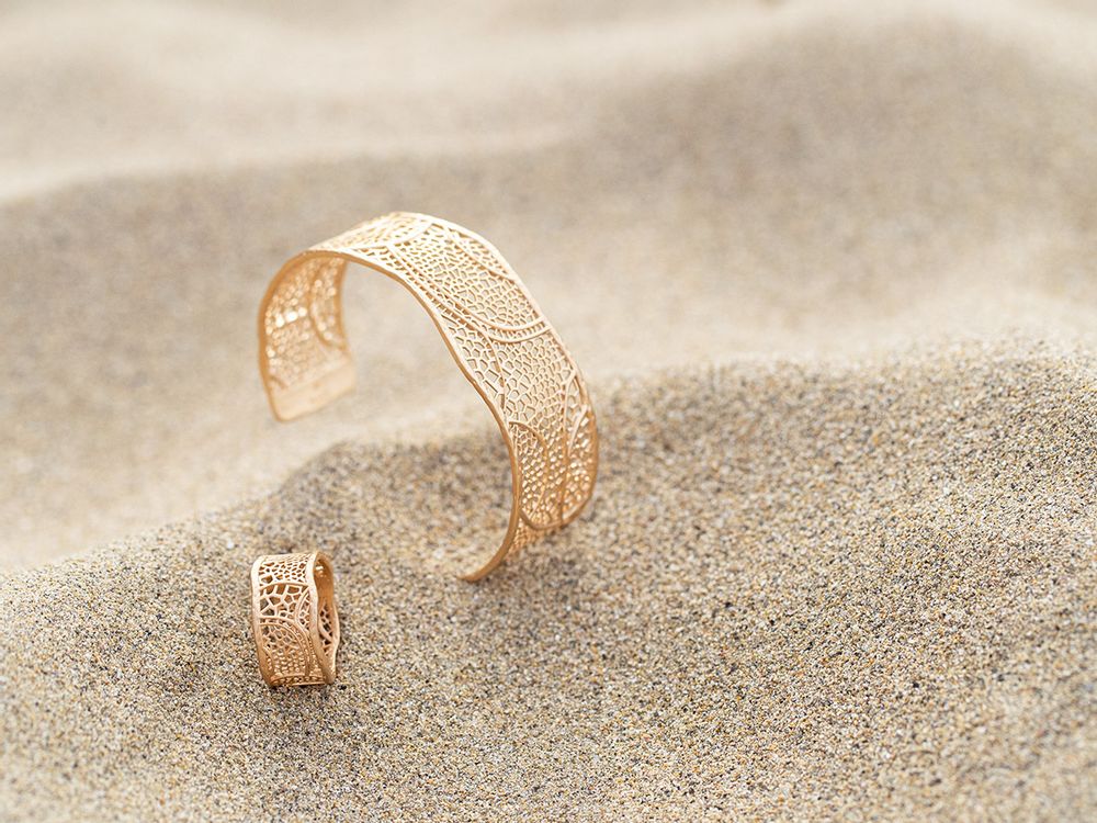 Bijoux - MANCHETTE CORAIL D'OR - YLUME