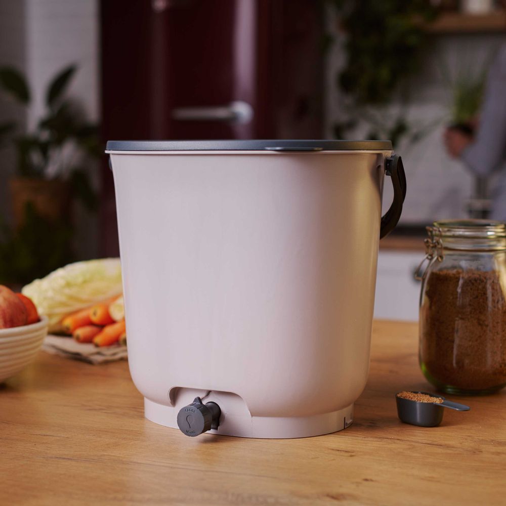 Kitchens furniture - Garden composter - BOKASHI ORGANKO ESSENTIAL (grey) made from recycled materials - PLASTIKA SKAZA - EXCEEDING EXPECTATIONS