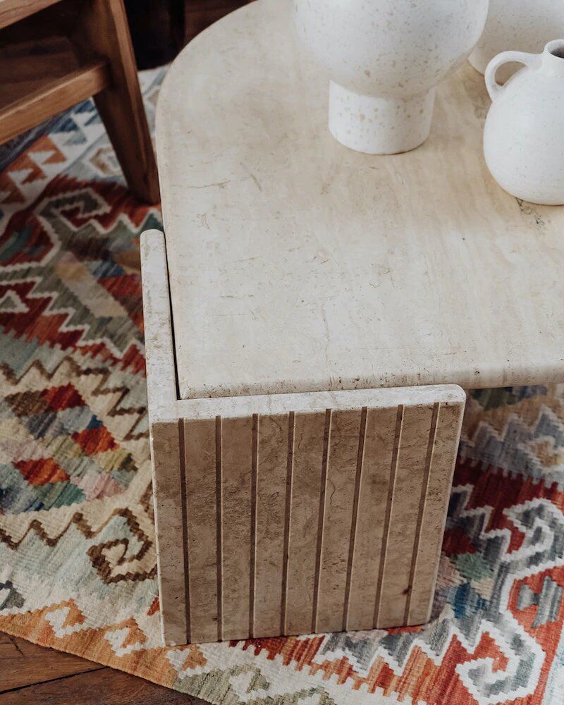 Tables basses - Marie-Pierre, la table basse en travertin - DEBONGOUT