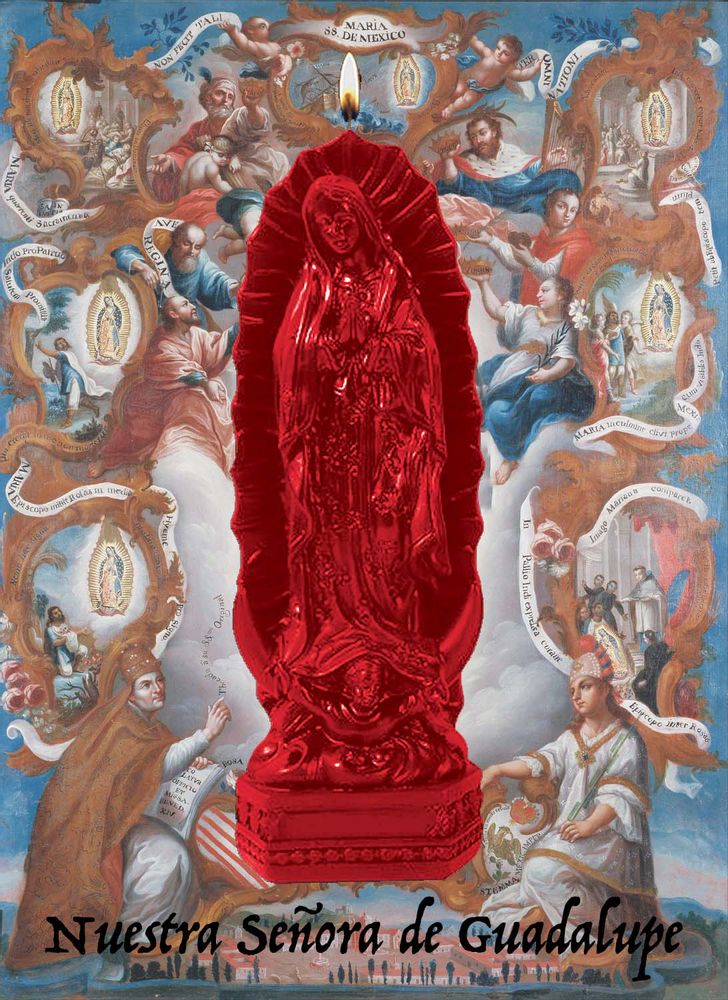 Candles - NUESTRA SENORE DE GUADALUPE CANDLE - BAZARTHERAPY EDITION